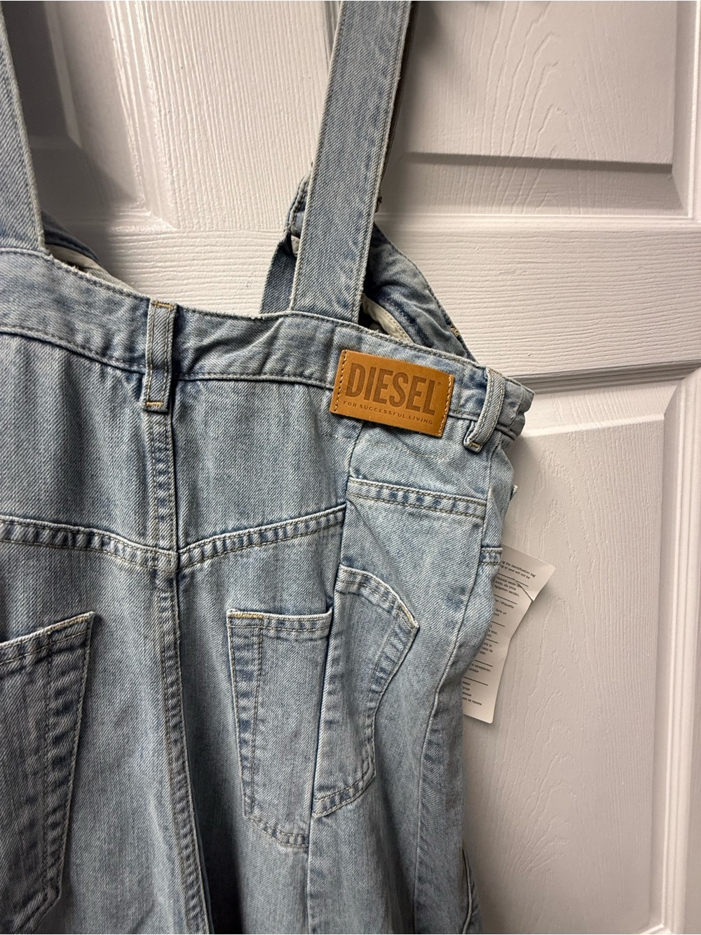 Diesel Light Wash Denim Overall Maxi Dress - Picture 8 of 11
